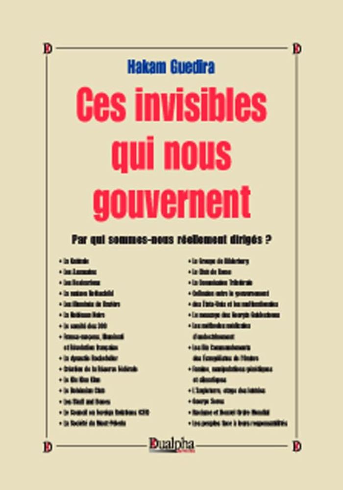 Couverture du livre « CES INVISIBLES QUI NOUS GOUVERNENT », librairie Les Contes Infusés à Corte
