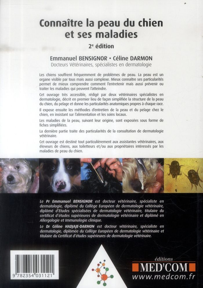 Quatrième de couverture de « CONNAITRE LA PEAU DU CHIEN ET SES MALADIES. 2ED »