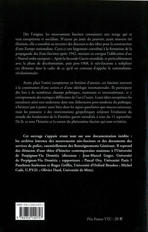 Quatrième de couverture de « MONDE VU DE LA PLUS EXTREME DROITE »