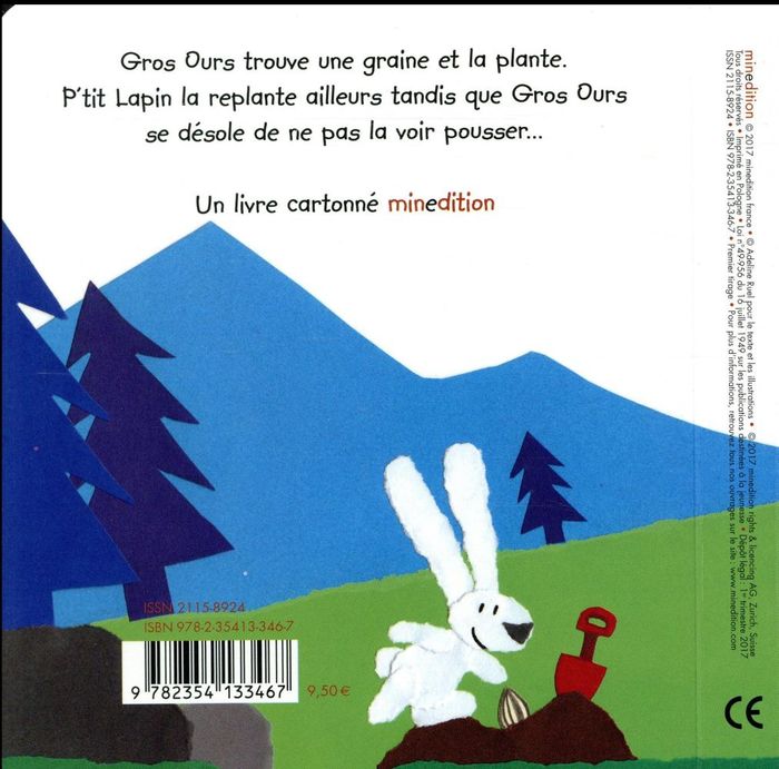 Quatrième de couverture de « Gros Ours jardine »