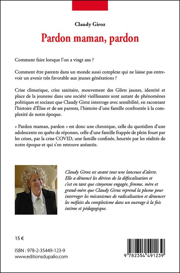 Quatrième de couverture de « PARDON MAMAN, PARDON »