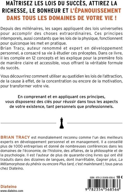 Quatrième de couverture de « Les lois du pouvoir : atteignez tous vos objectifs grâce aux 12 principes de la réussite »