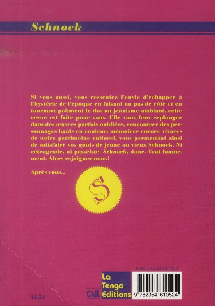 Quatrième de couverture de « SCHNOCK N 9 - COLUCHE »