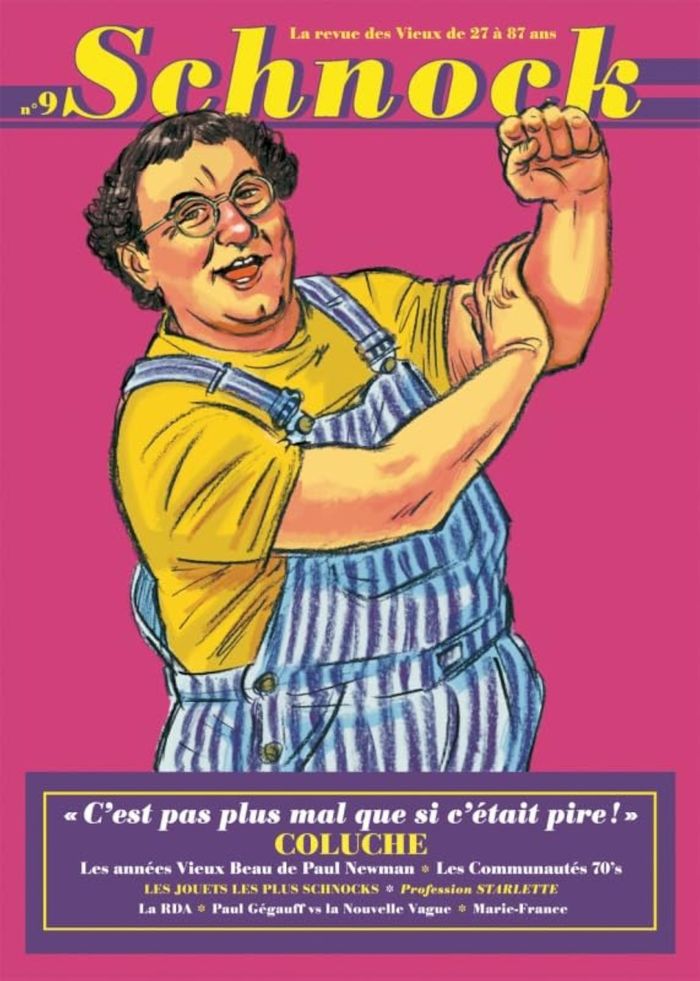 Couverture du livre « SCHNOCK N 9 - COLUCHE » de La Revue Schnock, librairie Les Contes Infusés à Corte