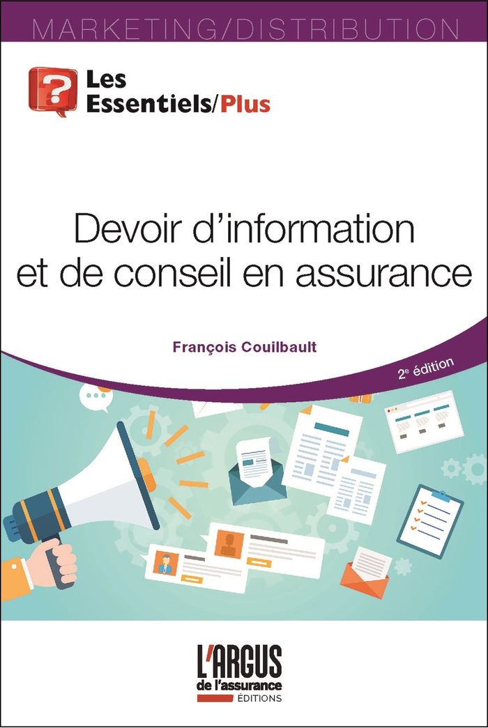 Couverture du livre « Devoir d'information et de conseil en assurance », librairie Les Contes Infusés à Corte