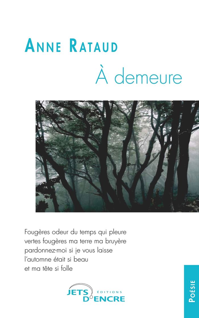 Couverture du livre « A DEMEURE » de Anne Rataud, librairie Les Contes Infusés à Corte