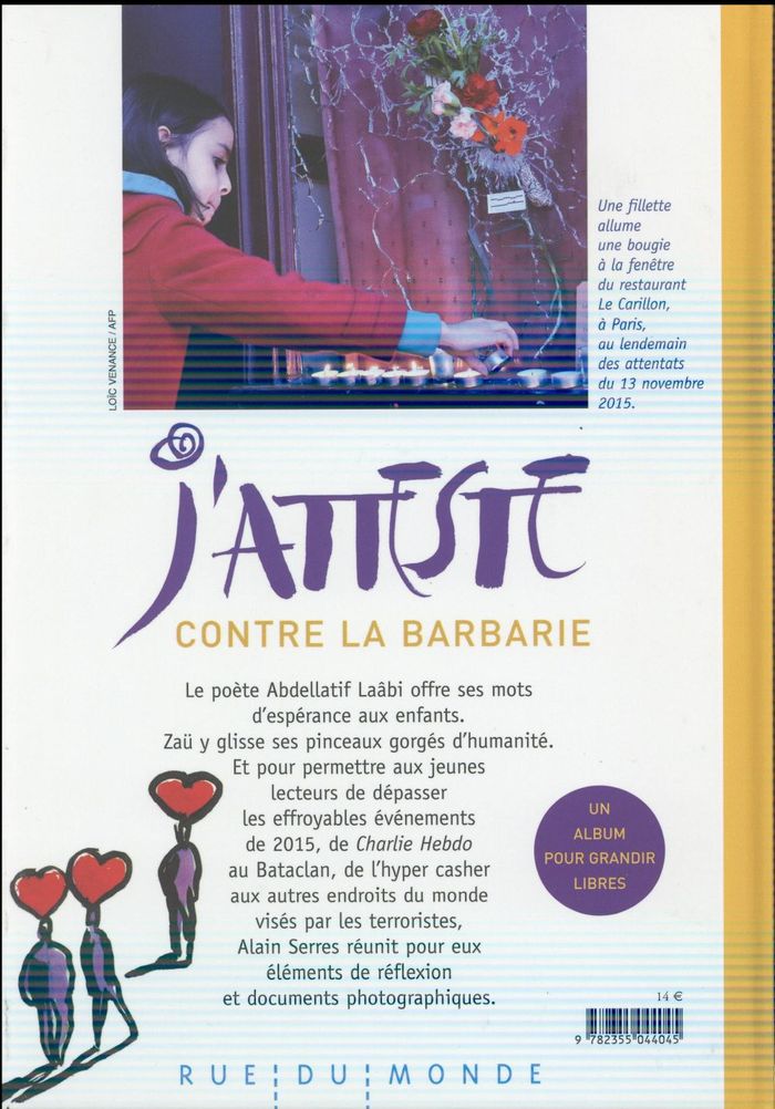 Quatrième de couverture de « J'ATTESTE »