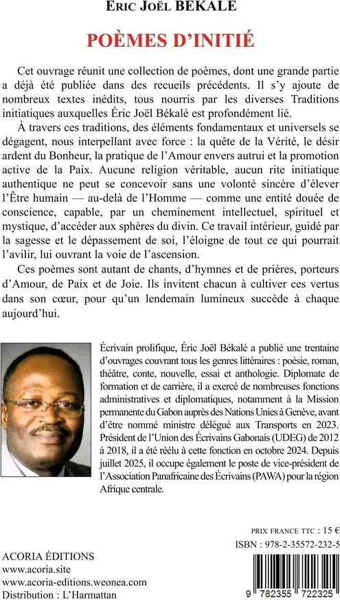 Quatrième de couverture de « Poèmes d'initié »
