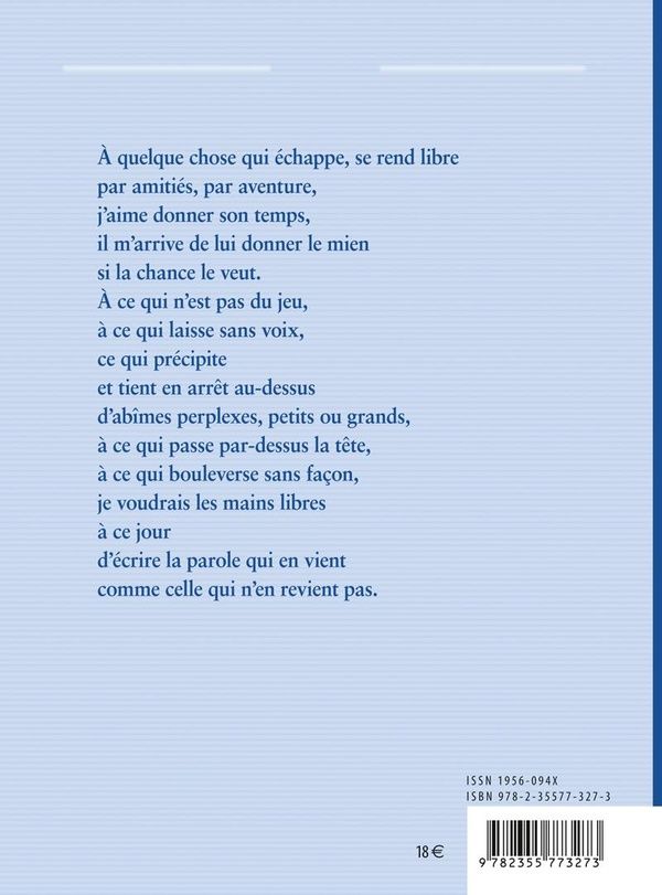 Quatrième de couverture de « ECLATS DU TEMPS »