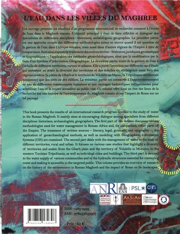 Quatrième de couverture de « L'EAU DANS LES VILLES DU MAGHREB ET LEUR TERRITOIRE A L'POQUE ROMAINE »