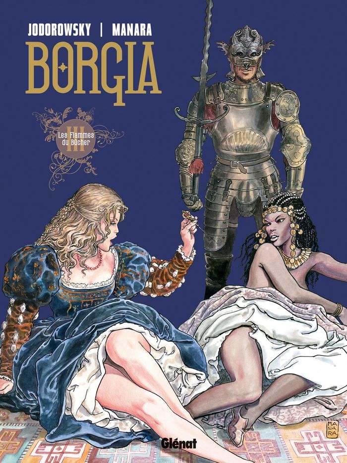 Couverture du livre « BORGIA - TOME 03 - LES FLAMMES DU BUCHER » de Jodorowsky/manara, librairie Les Contes Infusés à Corte
