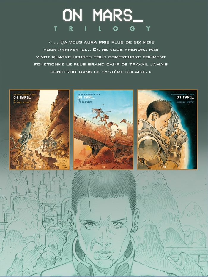 Couverture du livre « On mars : trilogy » de Grun, librairie Les Contes Infusés à Corte