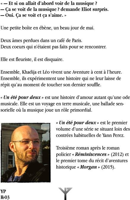 Quatrième de couverture de « LE CYCLE LOVE MUSIK - T01 - UN ETE POUR DEUX - LE CYCLE LOVE MUSIK »
