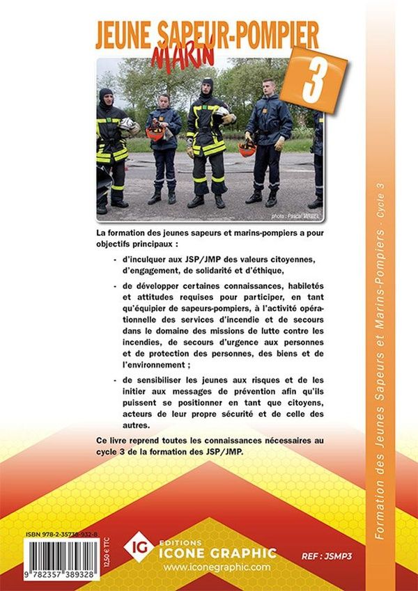 Quatrième de couverture de « Jeunes sapeurs et marins pompiers »