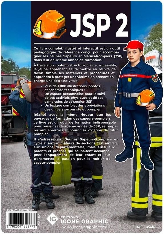 Quatrième de couverture de « Le livre de formation du jeune sapeur-pompier et marin-pompier »