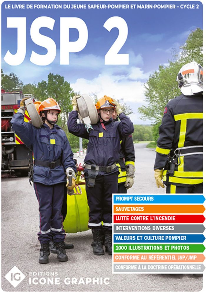 Couverture du livre « Le livre de formation du jeune sapeur-pompier et marin-pompier », librairie Les Contes Infusés à Corte