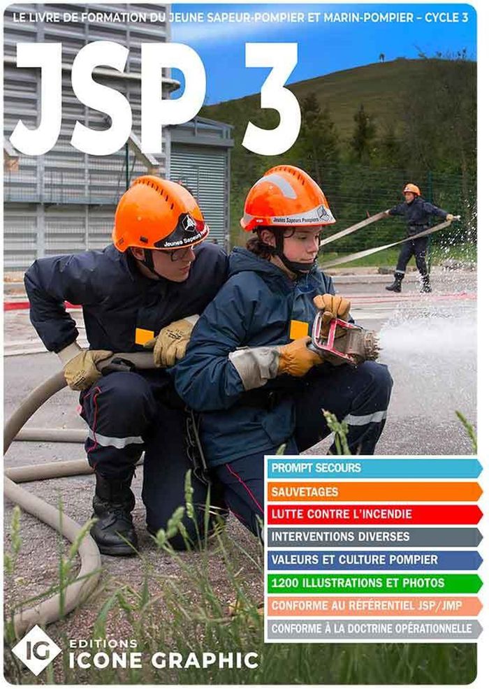 Couverture du livre « Le livre de formation du jeune sapeur-pompier et marin-pompier » de Éditions Icone graphic, librairie Les Contes Infusés à Corte
