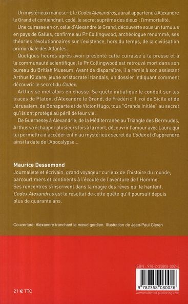 Quatrième de couverture de « CODEX ALEXANDROS »