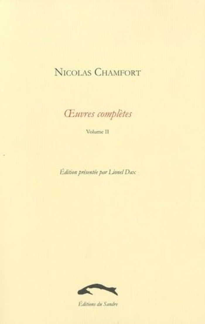 Couverture du livre « OEUVRES COMPLETES 2 » de Nicolas Chamfort, librairie Les Contes Infusés à Corte