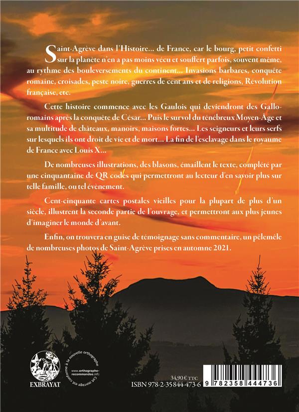 Quatrième de couverture de « SAINT-AGREVE DANS L'HISTOIRE »