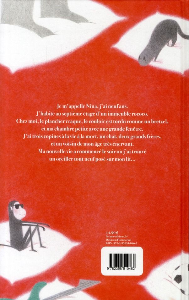 Quatrième de couverture de « Nina et les oreillers »
