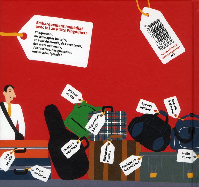 Quatrième de couverture de « 10 P'TITS PINGOUINS AUTOUR DU MONDE »