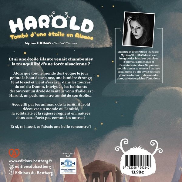 Quatrième de couverture de « Harold : tombé d'une étoile en Alsace »