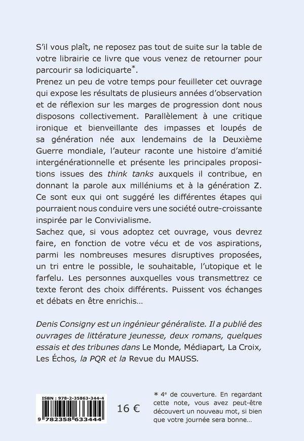 Quatrième de couverture de « Chers boomeurs, il est temps de réparer nos erreurs »