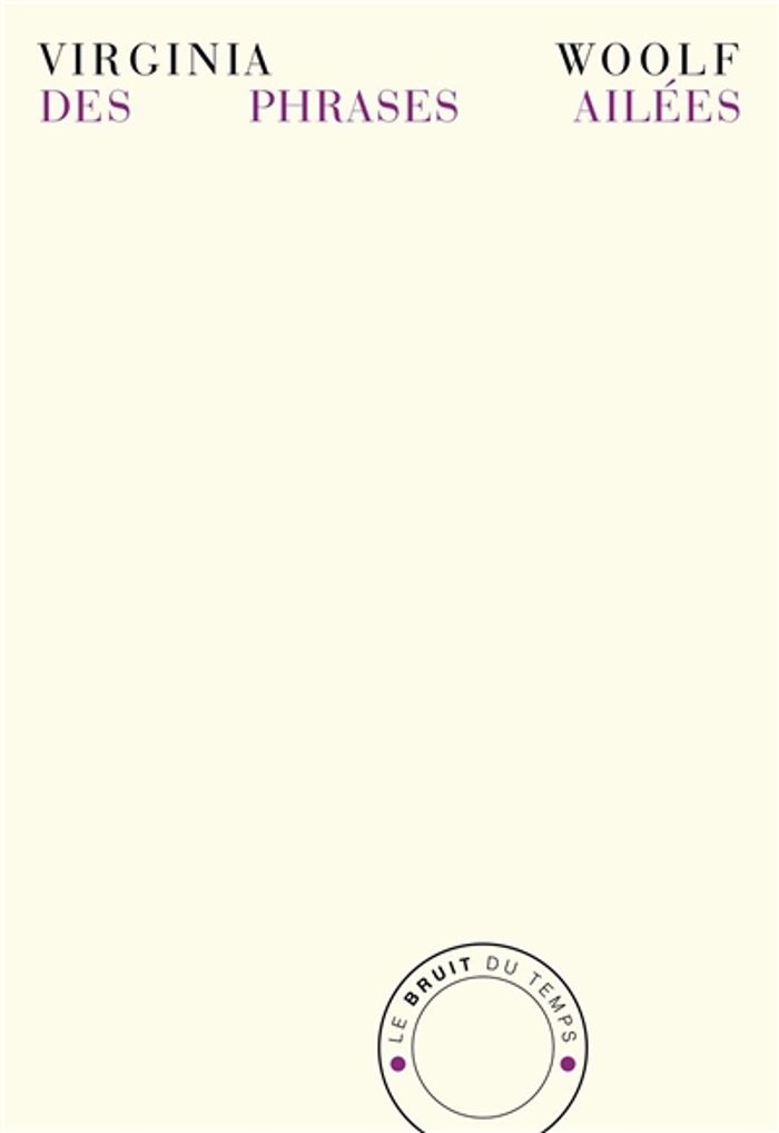 Couverture du livre « Des phrases ailées : et autres essais » de Virginia Woolf, librairie Les Contes Infusés à Corte