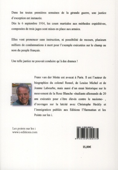 Quatrième de couverture de « FUSILLES PAR LA PATRIE LA JU »