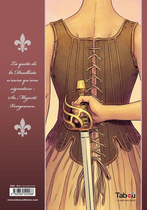 Quatrième de couverture de « La Duelliste : Botte secrète et corset »