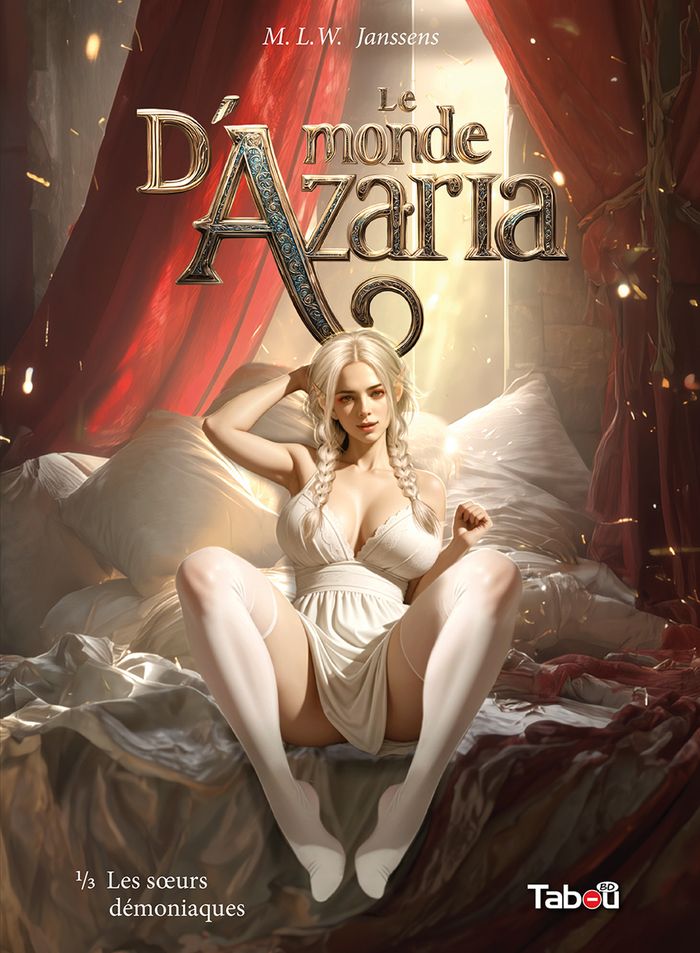 Couverture du livre « Le Monde d'Azaria (1) : les soeurs démoniaques » de M.L.W. Janssens, librairie Les Contes Infusés à Corte