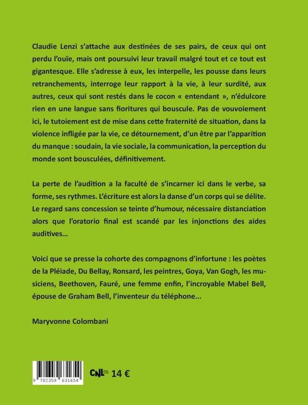 Quatrième de couverture de « PV d'audition »