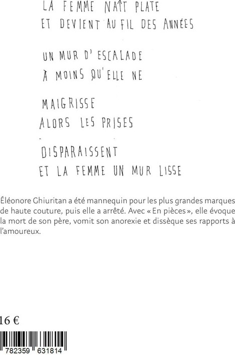 Quatrième de couverture de « En pièces »