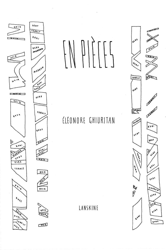 Couverture du livre « En pièces » de Eléonore Ghiuritan, librairie Les Contes Infusés à Corte