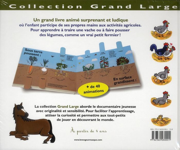 Quatrième de couverture de « LA FERME. UN LIVRE ANIME »