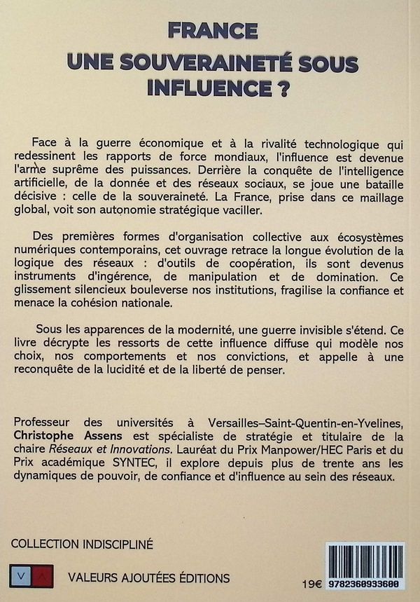 Quatrième de couverture de « France, une souveraineté sous influence ? »