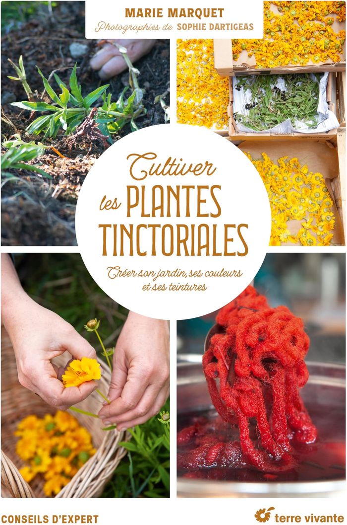 Couverture du livre « Cultiver les plantes tinctoriales : créer son jardin, ses couleurs et ses teintures » de Marie Marquet, librairie Les Contes Infusés à Corte