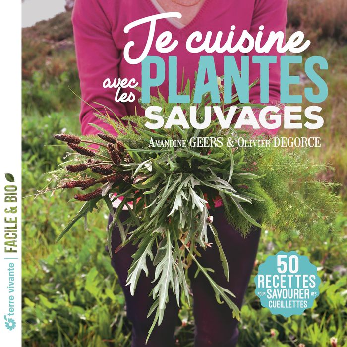 Couverture du livre « Je cuisine avec les plantes sauvages : 50 recettes pour savourer mes cueillettes » de Amandine Geers, librairie Les Contes Infusés à Corte