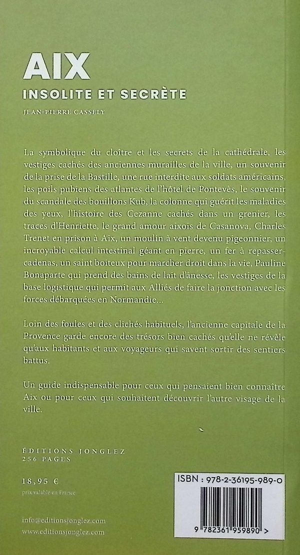 Quatrième de couverture de « AIX INSOLITE ET SECRETE »