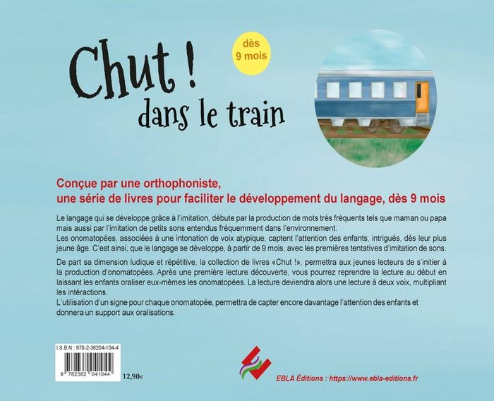 Quatrième de couverture de « CHUT ! DANS LE TRAIN »