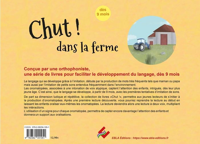 Quatrième de couverture de « CHUT ! DANS LA FERME »