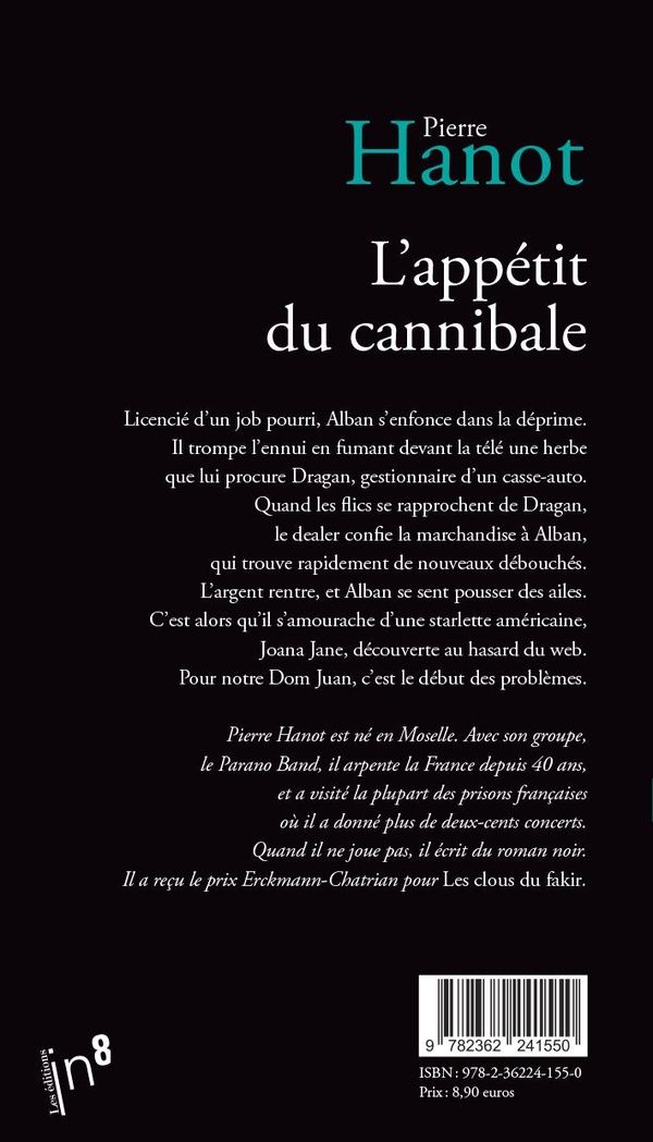 Quatrième de couverture de « L'appétit du cannibale »