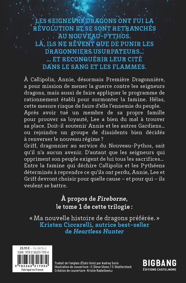 Quatrième de couverture de « Flamefall »