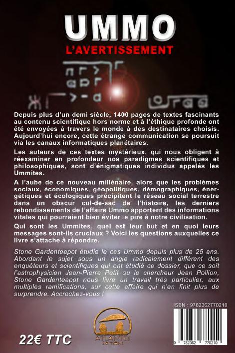 Quatrième de couverture de « UMMO L'AVERTISSEMENT »
