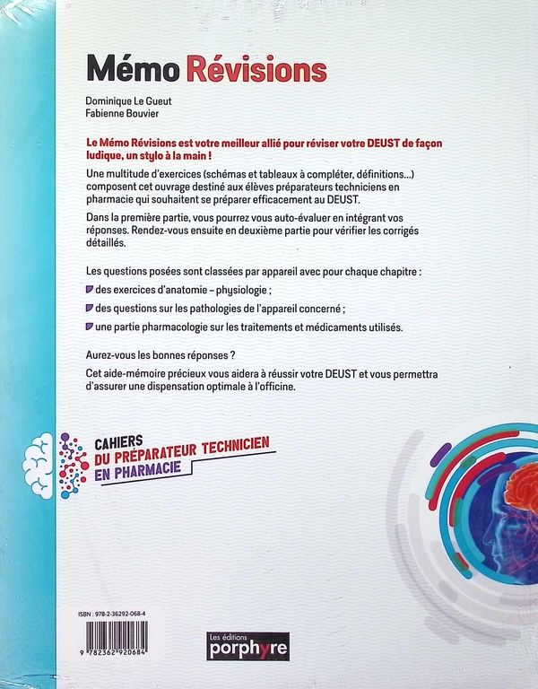 Quatrième de couverture de « Mémo révisions : anatomie, pathologie, pharmacologie »