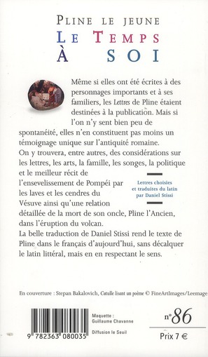 Quatrième de couverture de « LE TEMPS A SOI NE »