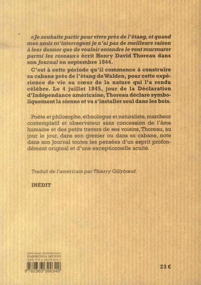 Quatrième de couverture de « Journal »