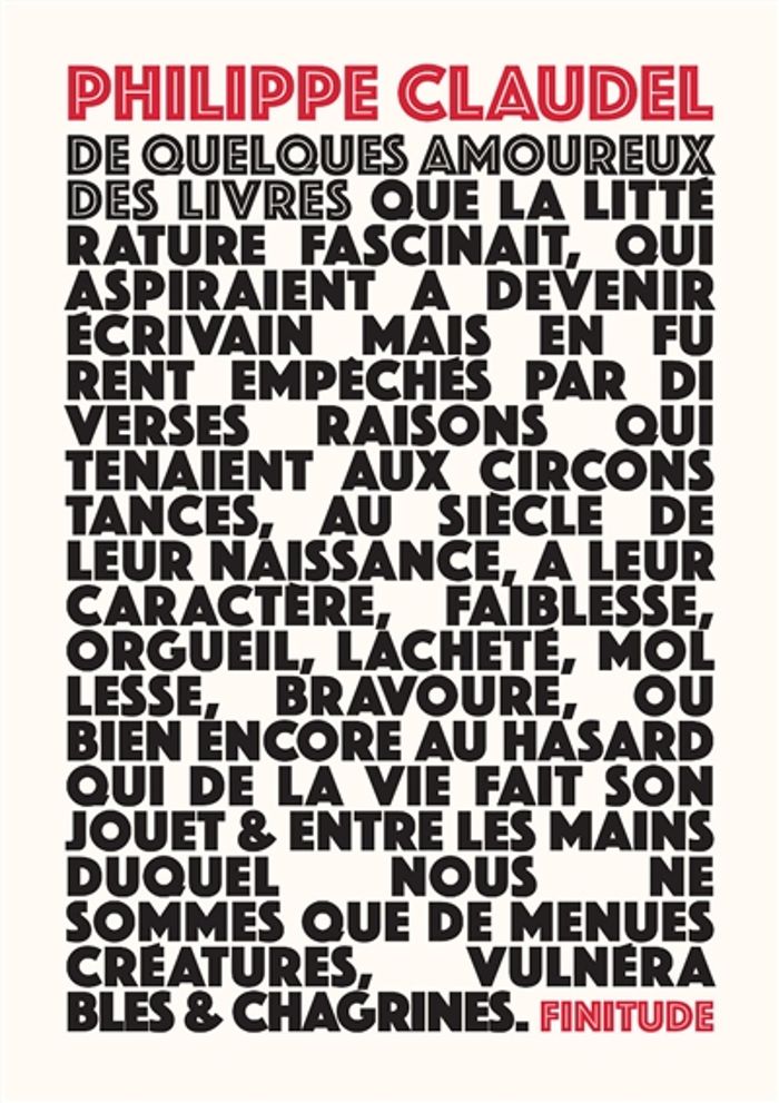 Couverture du livre « De quelques amoureux des livres... » de Philippe Claudel, librairie Les Contes Infusés à Corte