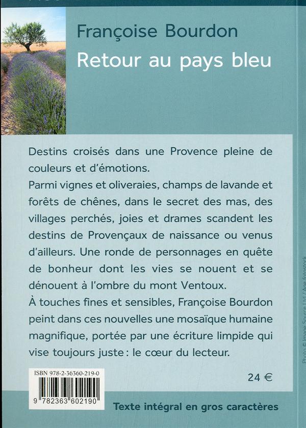 Quatrième de couverture de « Retour au pays bleu : nouvelles »